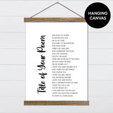 Side Title Poem Canvas & Wood Sign Wall Art