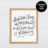 Sleigh Bells Ring Are You Listening Canvas & Wood Sign Wall Art