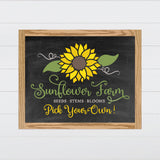 Sunflower Farm Canvas & Wood Sign Wall Art
