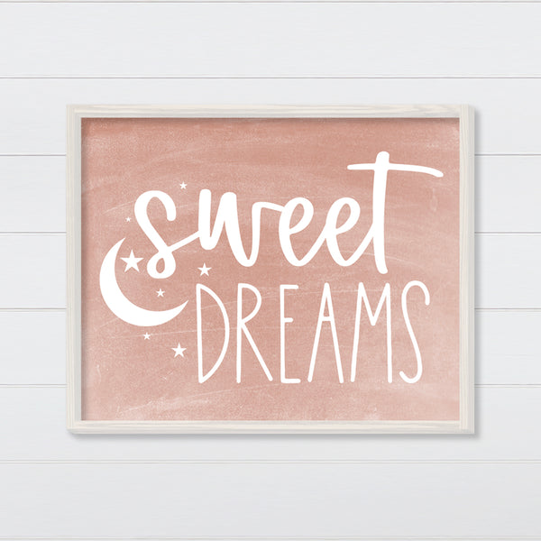 Sweet Dreams Canvas & Wood Sign Wall Art