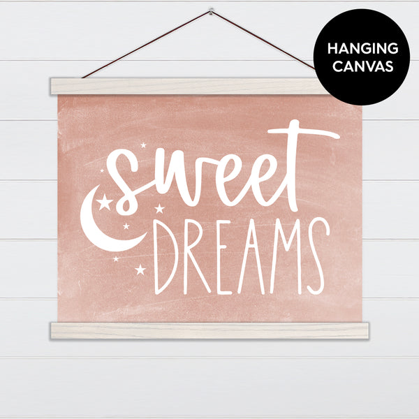 Sweet Dreams Canvas & Wood Sign Wall Art