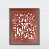 Catch the Falling Leaves Canvas & Wood Sign Wall Art