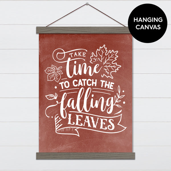 Catch the Falling Leaves Canvas & Wood Sign Wall Art