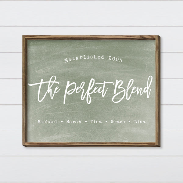 The Perfect Blend Canvas & Wood Sign Wall Art