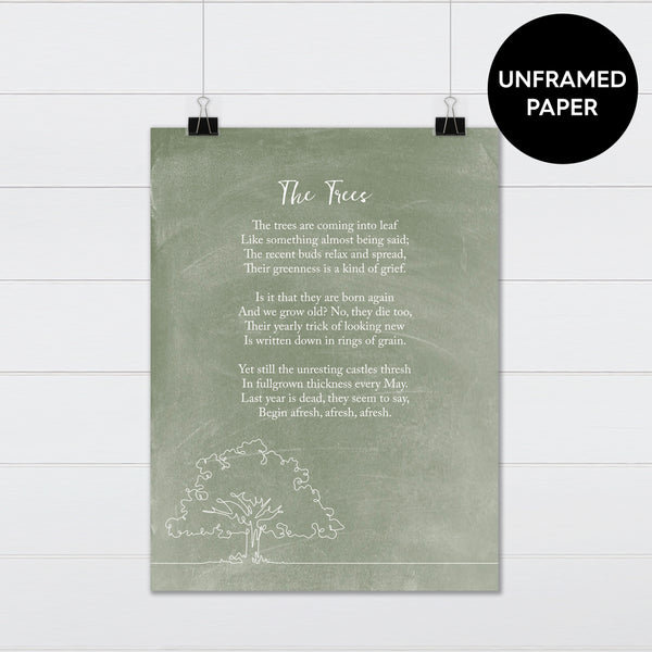 The Trees Poem - Canvas & Wood Sign Wall Art