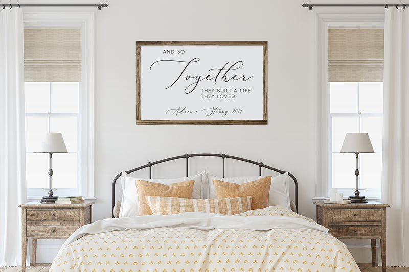Together They Built Canvas & Wood Sign Wall Art