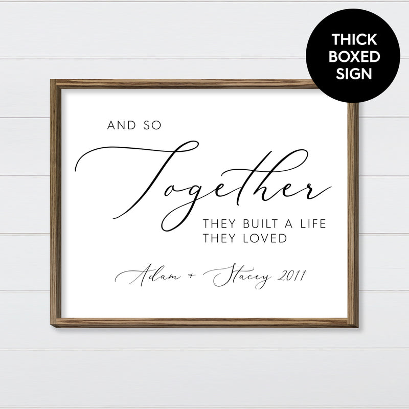 Together They Built Canvas & Wood Sign Wall Art