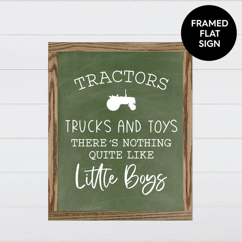Tractors & Lil Boys Canvas & Wood Sign Wall Art