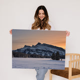 Two Jack Lake in Winter  Fine Art Print - Giclee Fine Art Print Poster or Canvas