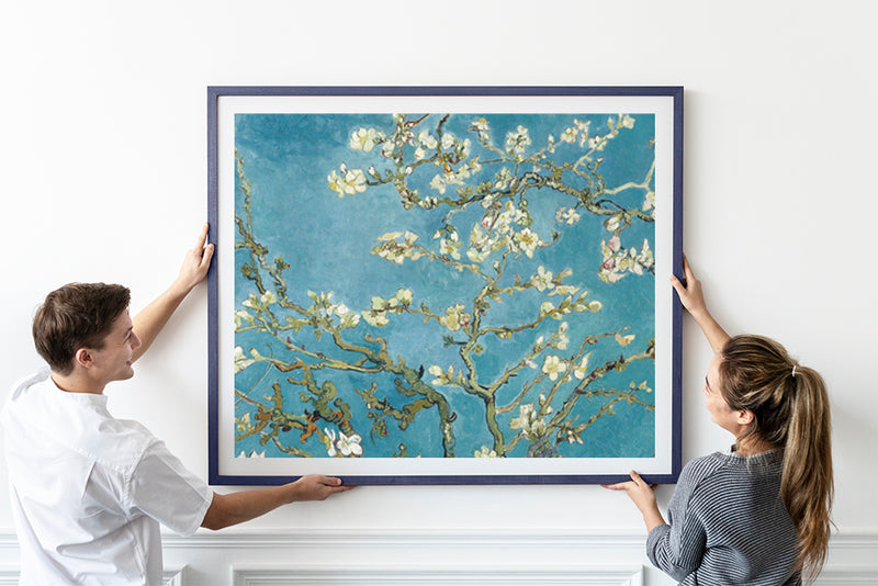 Van Gogh Prints Almond Blossoms - Blue Fine Art Poster