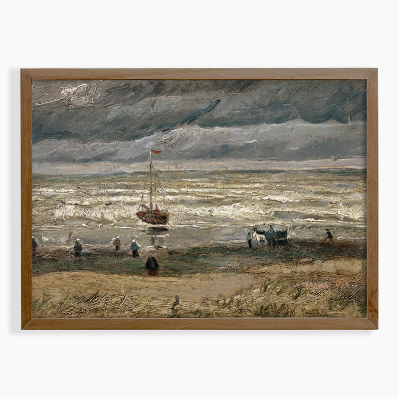 Van Gogh Beach Scheveningen Stormy Weather Fine Art Print - Giclee Fine Art Print Poster or Canvas