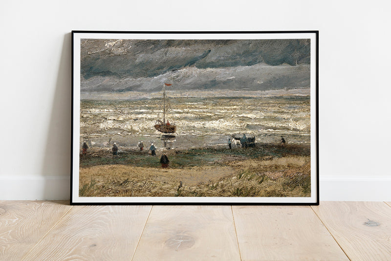 Van Gogh Beach Scheveningen Stormy Weather Fine Art Print - Giclee Fine Art Print Poster or Canvas