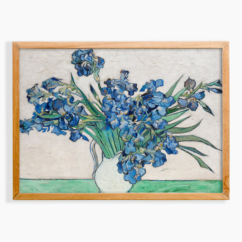 Van Gogh Irises in Vase  Fine Art Print - Giclee Fine Art Print Poster or Canvas