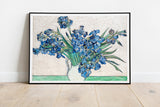 Van Gogh Irises in Vase  Fine Art Print - Giclee Fine Art Print Poster or Canvas