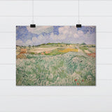 Van Gogh Landscape Evene Bei Auvers Painting of a Landscape Giclee Fine Art Print