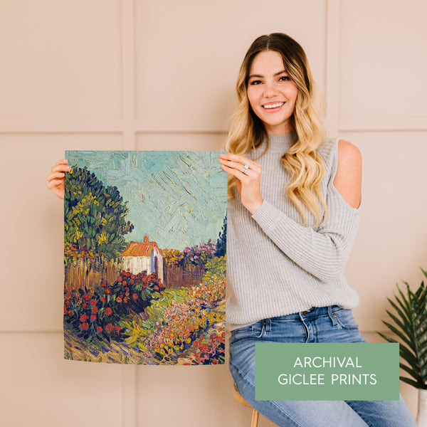Van Gogh Landscape Garden House Fine Art Print - Giclee Fine Art Print Poster or Canvas