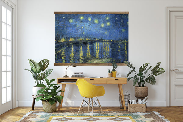 Van Gogh Painting Reproduction on Large Canvas - Starry Night Over The Rhone