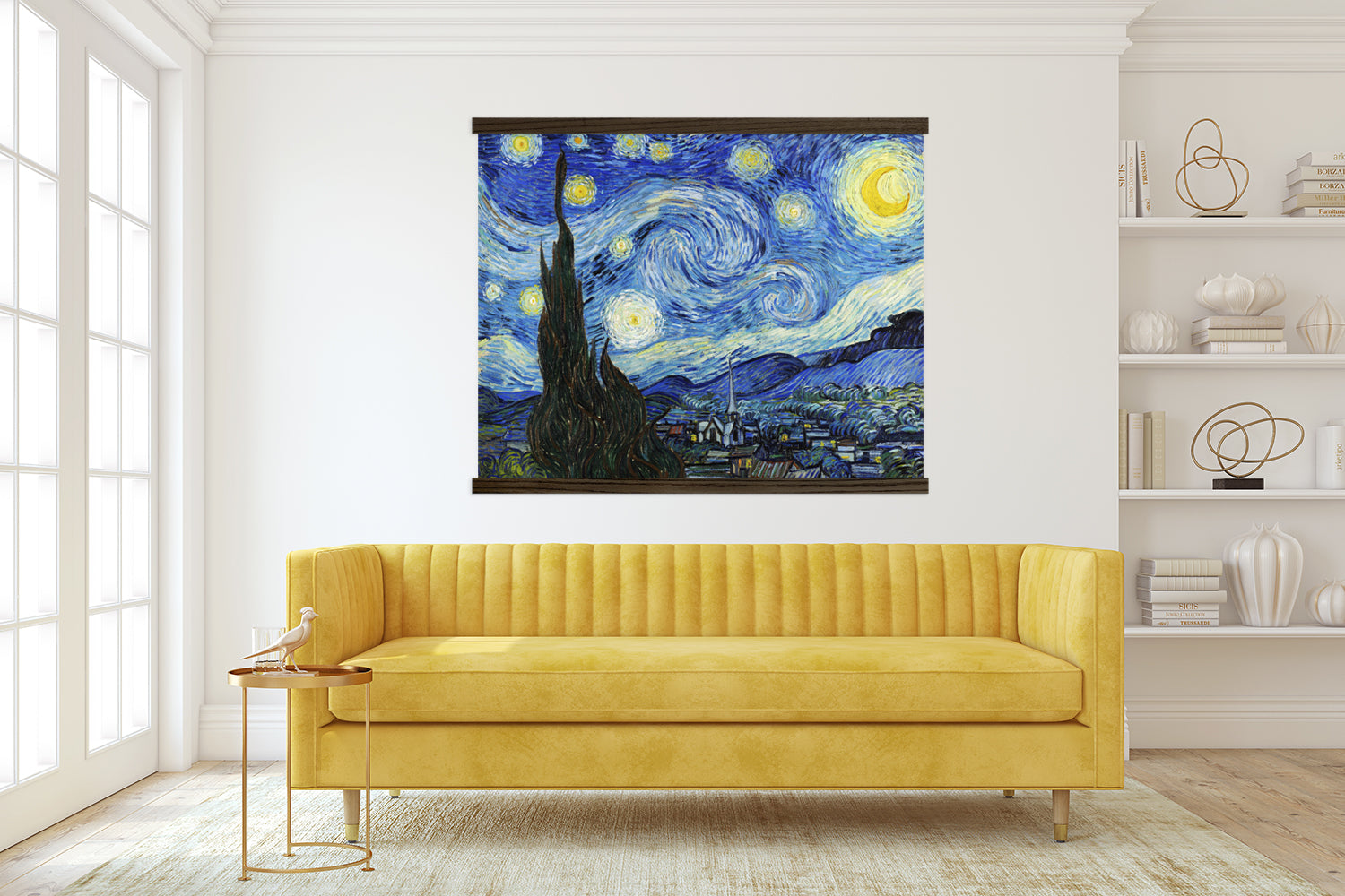 Van Gogh Starry Night - Large Framed Canvas Wall Art