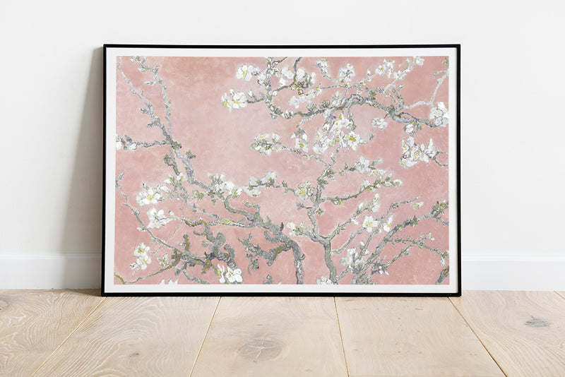 Van Gogh Almond Blossoms Painting in Pink Version - Art Print in Any Size