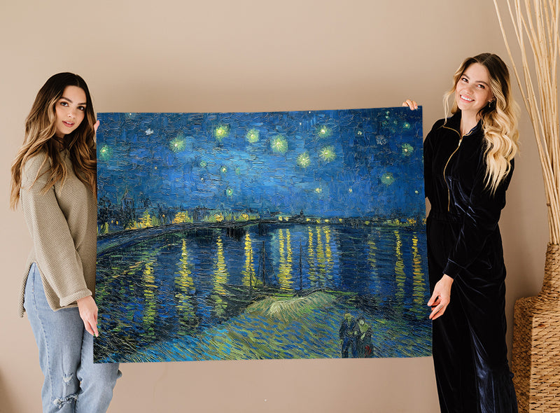 Van Gogh Paintings - Starry Night Over Rhone Giclee Fine Art Poster Print or Canvas