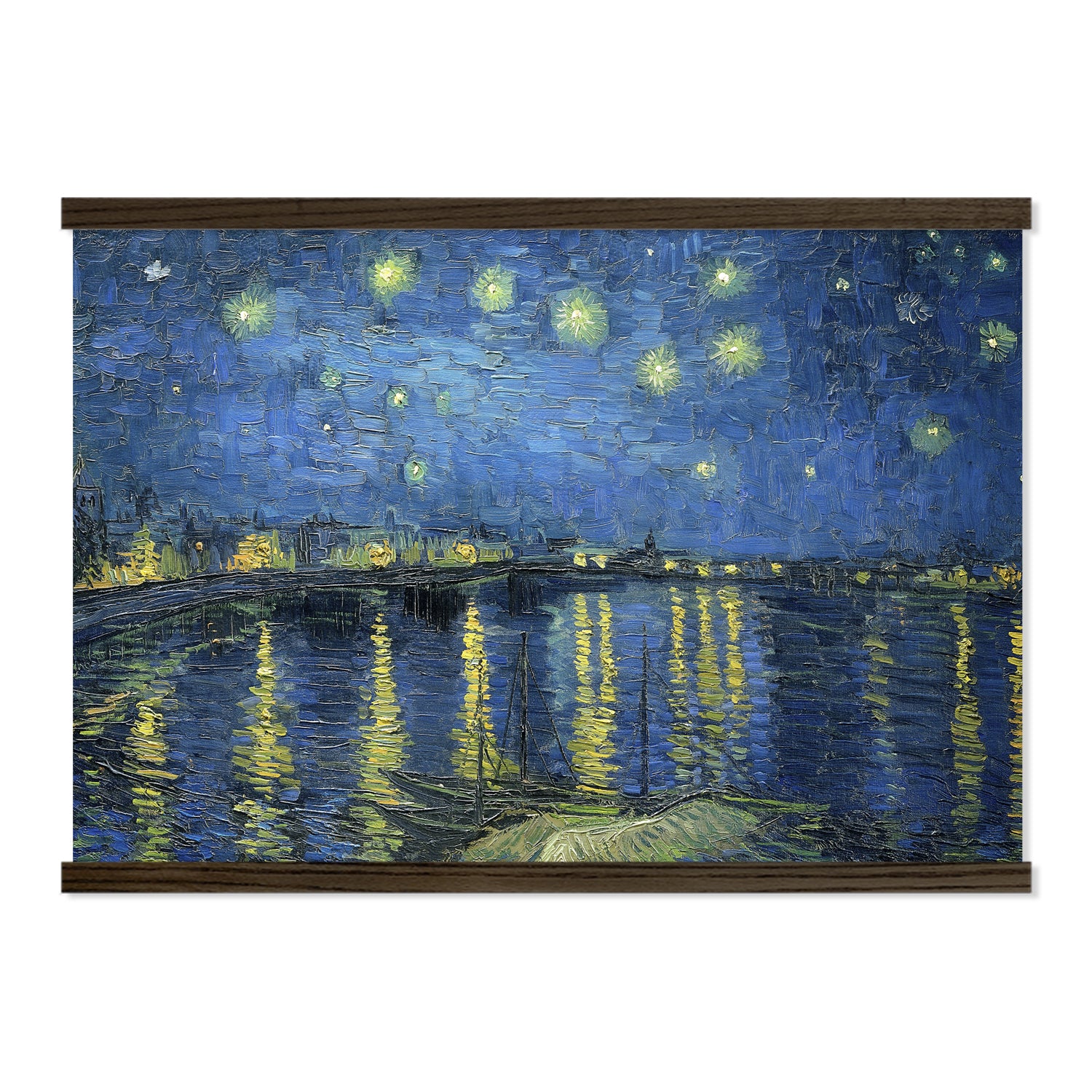 Van Gogh Painting Reproduction on Large Canvas - Starry Night Over The Rhone