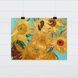 Van Gogh Sunflowers Zoomed Fine Art Print - Giclee Fine Art Print Poster or Canvas