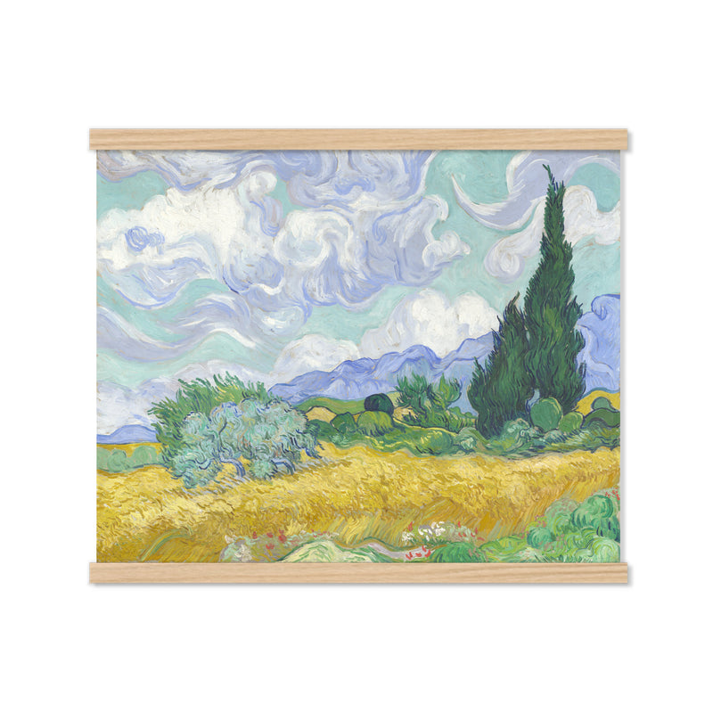 Van Gogh Wheatfield and Cypresses Painting Print on Large Canvas