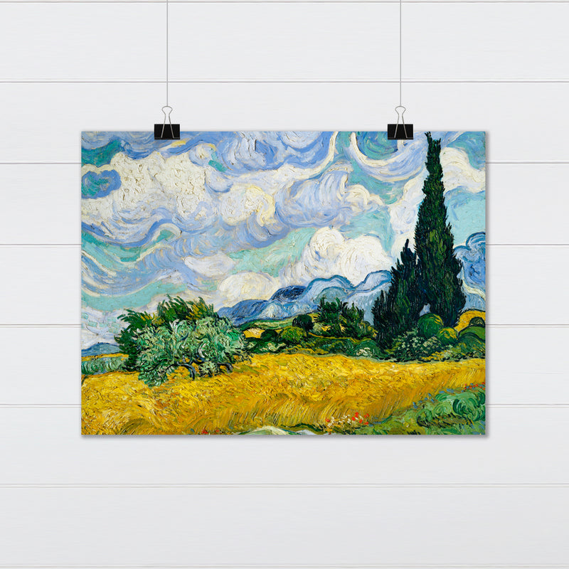 Van Gogh What Field with Cypresses Fine Art Print - Giclee Fine Art Print Poster or Canvas
