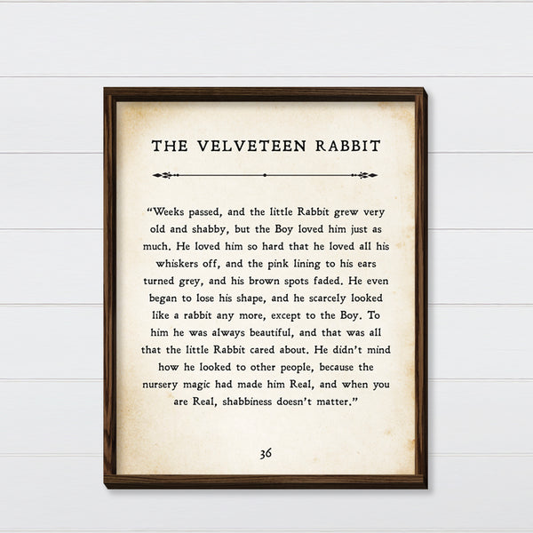 The Velveteen Rabbit Canvas & Wood Sign Wall Art