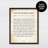 The Velveteen Rabbit Canvas & Wood Sign Wall Art