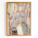 Venice Pastel Watercolor Painting Giclee Fine Art Print Poster or Canvas
