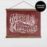 Vintage Merry Christmas Canvas & Wood Sign Wall Art