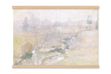 End of Winter Painting Hazy Subtle Canvas Wall Hanging