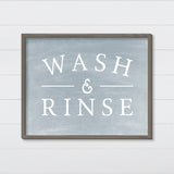 Wash & Rinse Canvas & Wood Sign Wall Art