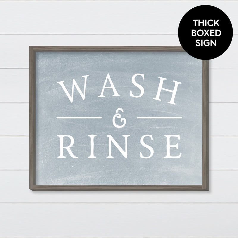 Wash & Rinse Canvas & Wood Sign Wall Art