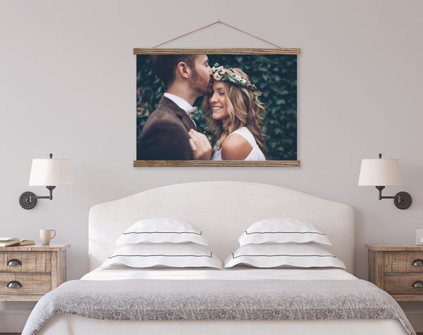 Wedding Photo Canvas Prints Framed with Wood