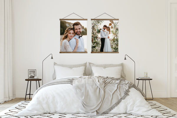 Wedding Photo Canvas Prints Framed with Wood