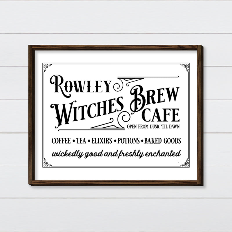 Witches Brew Cafe Canvas & Wood Sign Wall Art
