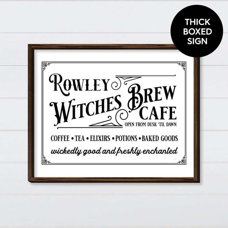 Witches Brew Cafe Canvas & Wood Sign Wall Art