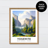 Yosemite National Park Watercolor -  Canvas & Wood Sign Wall Art