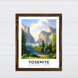 Yosemite National Park Watercolor -  Canvas & Wood Sign Wall Art
