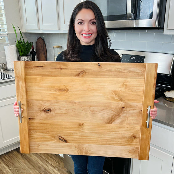 Large Wood Puzzle Tray with Handles